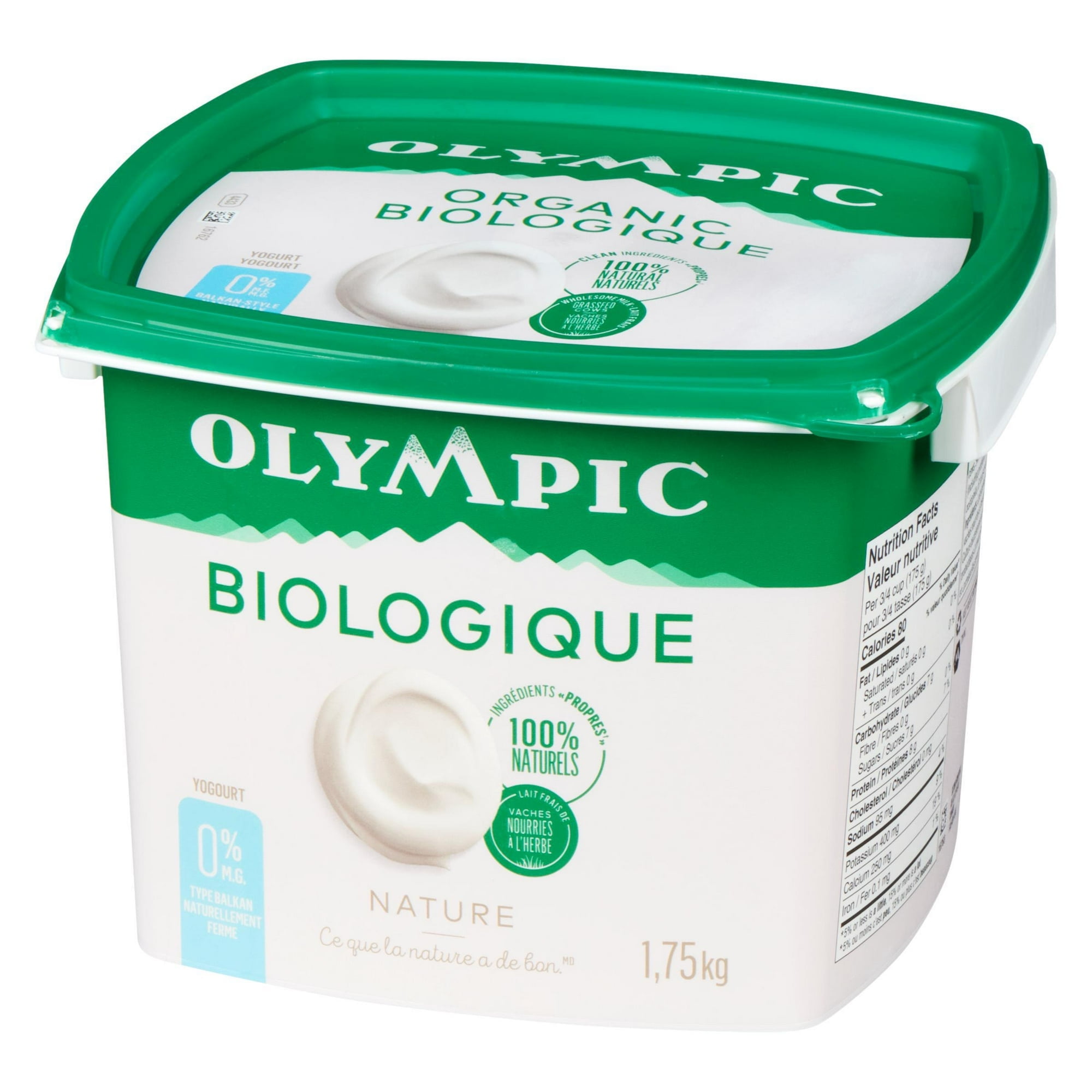 Olympic Yogourt Biologique Nature 0 %, 1