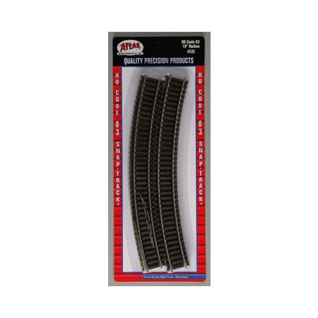 532 Code 83 18" Radius Track (6) HO Multi-Colored