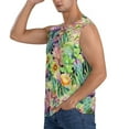 thumbnail image 3 of Balery Watercolor Blooming Cactus Men's Sleeveless Muscle Shirts Workout Tank Top, Moisture Wicking, Odor Protection-Medium, 3 of 8
