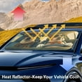 thumbnail image 4 of KUIFORTI Front Windshield Sun Shade Funny Dog Sunshades for Women, Portable Car Window Covers Foldable Car Window Screens for SUV, Truck, Sedan, 66.53" x 34.44", 4 of 6