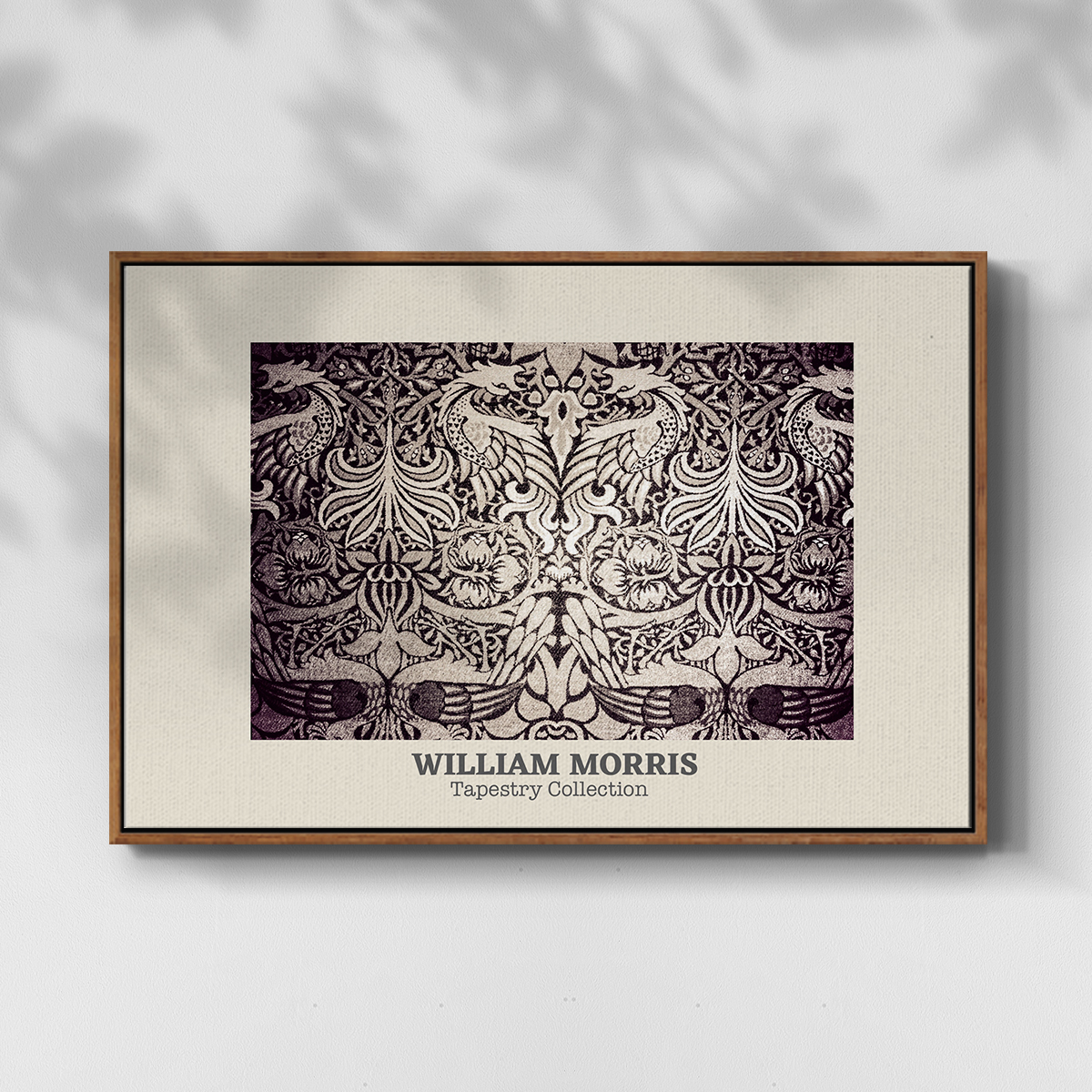 Vintage Abstract Print-XXXVI Framed in Walnut Wood Gallery Wrapped Canvas 17 in. x 25 in.
