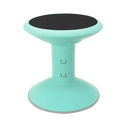 Taburete Wiggle Storex Active con asiento flexible, 30-45 cm, color verde azulado