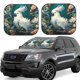thumbnail image 1 of Balery Tropical Parrot Floral Artwork Parasol para parabrisas de coche de 2 piezas | Parasol plegable para parabrisas delantero de coche para la mayoría de sedanes-Medium, 1 of 6