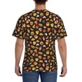 thumbnail image 3 of Bixox Men's Burger Fries Printed Short Sleeve Skinny Athletic T-Shirt, 3 of 6
