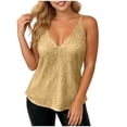 thumbnail image 2 of Xdegoge Camisoles for Women Sequin Sparkly Glitter Tank Tops V Neck Sleeveless Shimmer Cami Summer Trendy Party Out Going Outfits, 2 of 7