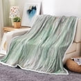 thumbnail image 3 of Sage Green Throw Blanket, Green Blankets Abstract Soft Fleece Blankets for Couch Sofa Bedroom, Morden Navy green teal Cooling blanket for Women, 60X80IN, 3 of 4