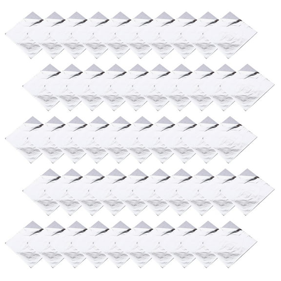 100 Pcs Craft Gold Imitation Foil Gilding Resin Crafts Silver Frame Decoration Pieces