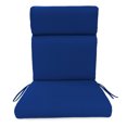 thumbnail image 5 of Jordan Manufacturing 45.5" x 23" Canvas Cobalt Blue Solid Rectangular Outdoor Chair Cushion with Ties, 5 of 10