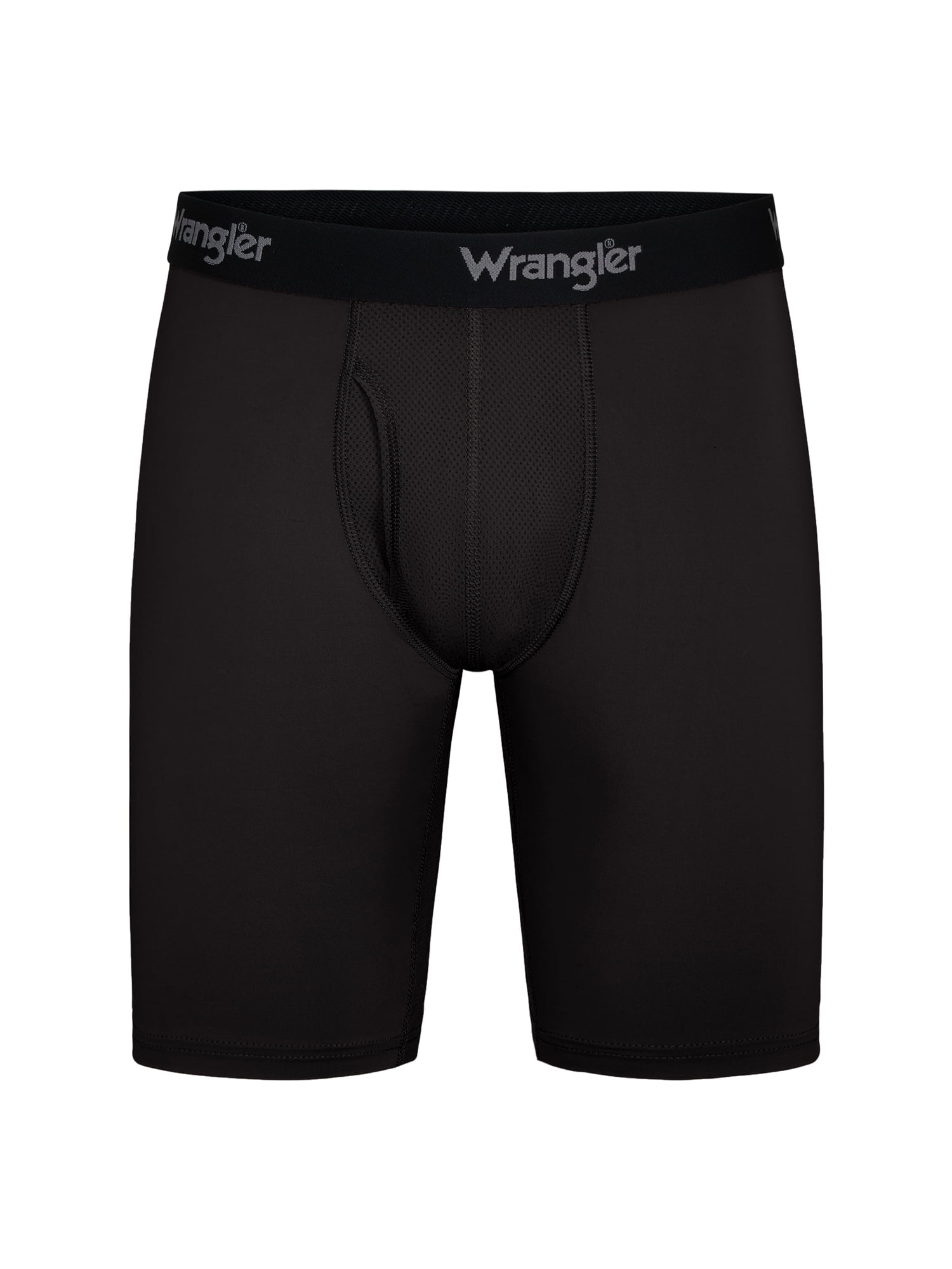 Wrangler Cool Carpenter 9" Boxer Briefs Men's Underwear, Medium, Black/Duffle Green/Charcoal, 3-Pack