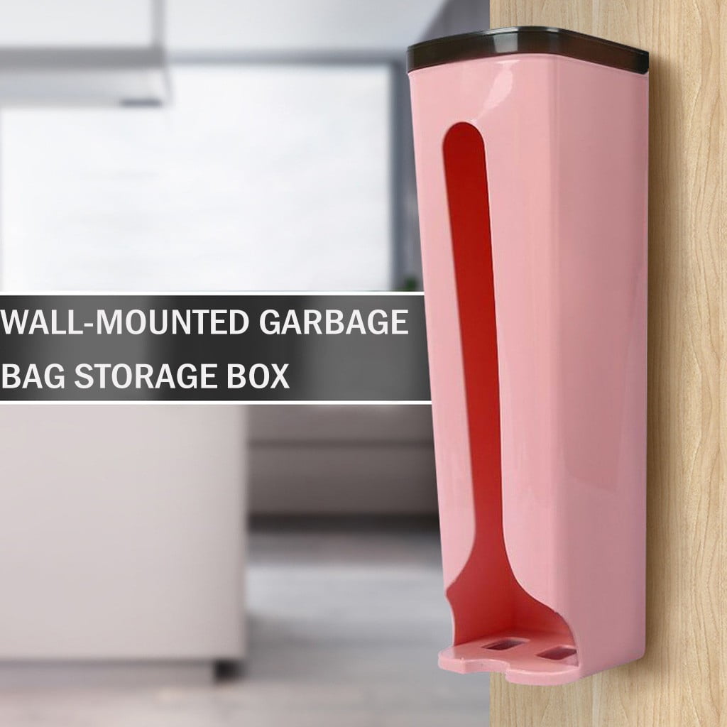Byh Plastic SelfAdhesive Wallmounted Garbage Bag Storage Box