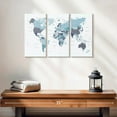 thumbnail image 2 of Elephant Stock World Map Blue Wall Art - Horizontal Multi Panel Canvas - Living Room Wall Decor - Map Multi Panel - Blue And White Decor By Urban Epiphany - 23" x 14", 2 of 4
