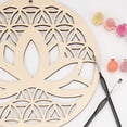thumbnail image 6 of Laser Cut Wooden Wall Sculpture Torus Wall Art Home Decor Meditation Symbol Hanging Artwork Flat Round with Lotus and Flower of Life BurlyWood 31x0.6cm Wood, 6 of 6