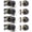 Matte Black, variant on 4 Pack Entry Door Locksets with Single Cylinder Deadbolt, Oil Rubbed Bronze Exterior Door Lock Set with Same Key, Front Roound Door Knob and Deadbolt Set