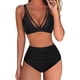 thumbnail image 2 of Augper Fashion Women's Sleeveless Solid Bikini Set Swimsuit Push-Up Padded Swimwear Swimsuit Beachwear, 2 of 9