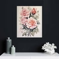 thumbnail image 4 of JRXY  Watercolor Pink Roses Wall Art Canvas Prints Decorative Love Poster Aesthetic Flower Picture Decor Painting Art for Home Room Livingroom Bedroom  12x16 in, 4 of 4