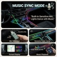 thumbnail image 4 of LED Car Interior Lights with App Control, RGB Fiber Optic Ambient Lighting Kit, Music Sync Color Changing Dashboard Accent Lights, 4 of 8