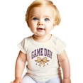 thumbnail image 3 of Purple and Gold Game Day Shirt for Women, Teens & Kids Team Colors Football Bow Graphic Tee Natural Shirt 5-6, 3 of 5