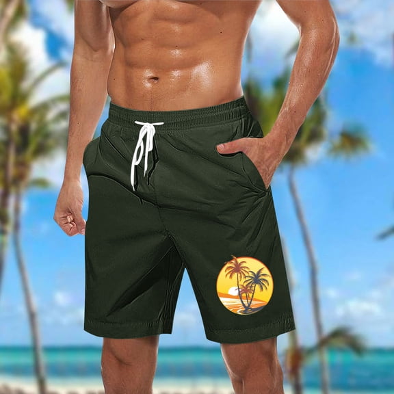 Runfenguu Mens Golf Shorts, Basketball Shorts Men Men Casual Fashion Print Shorts With Pockets Elastic Waist Beach Pants Shapewear Shorts