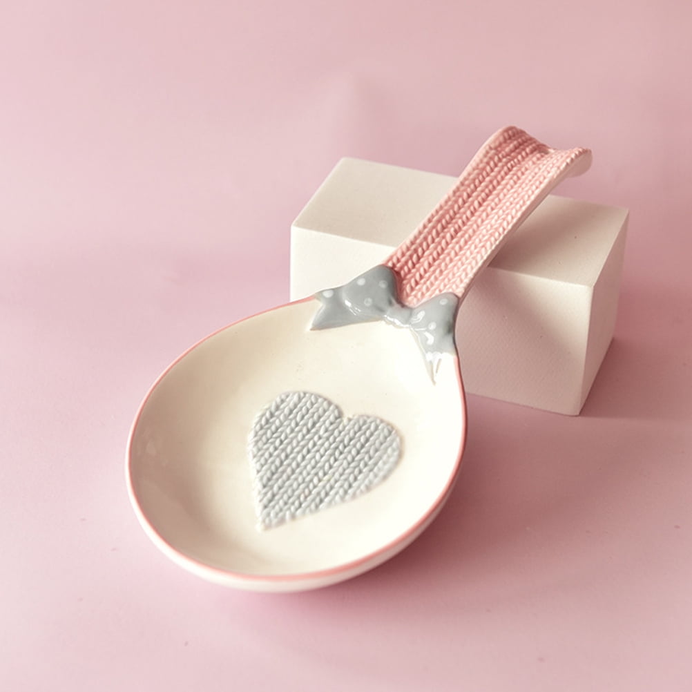 HOOWIFFY Ceramic Spoon Rest Set for Kitchen Utensils - , Easy to Clean, Assorted Colors, Holder
