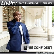LivDry BLACK Mens Adult Incontinence Underwear, Supreme Comfort Absorbency (X-Large, 44-Pack)