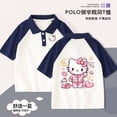 thumbnail image 4 of Camiseta de manga corta para niña Hello Kitty, polo de estilo occidental para niños, camiseta grande para niños, verano 2024, nuevo estilo, top de estilo occidental para verano, 4 of 4