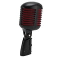 thumbnail image 1 of Micrófono Cableado Vintage Profesional, Aleación De Zinc Retro Micrófono Vocal Con Estante De Rotación De Autoconfimiento Para Cantar, Karaoke Y Etapa, Incluye Micrófono Y, 1 of 7