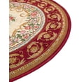 thumbnail image 4 of Unique Loom Outdoor Traditional Collection Area Rug - Palazzo (10'  Round Burgundy Red and Ivory/Gold), 4 of 9