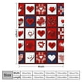thumbnail image 4 of Nawypu Happy Valentines Day Decorative Throw Blanket Wedding Anniversary Blanket Red Plaid Love Heart Kisses Hugs Throw Blanket for Couch Sofa Bed Soft Lightweight Fuzzy Blankets and Throws, 4 of 6