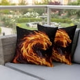 thumbnail image 5 of Waterproof Throw Pillow Covers Set of 2, 16x16 Inch Chinese Style Decorative Pillowcases Outdoor Pillow Slip Cushion Covers Set for Couch Tent Fantasy Dragon Orange Gradient Fire, 5 of 8