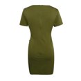 thumbnail image 3 of B91xZ 2024 Robes d'Été Décontractées pour Femmes Robe Longue Ample Décontractée Manches Courtes Fendue Maxi Robes, Vert Armée TG, 3 of 4