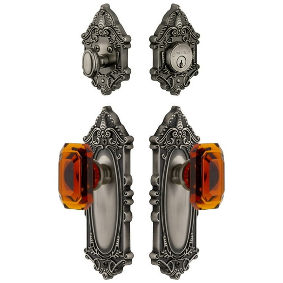 Grandeur 828719 Grande Victorian Solid Brass Single Cylinder Keyed Entry Knobset And