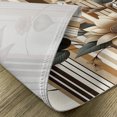 thumbnail image 4 of Ambesonne Tan Place Mats Set of 4, Retro Sepia Flowers and Stripes, Standard Size, Almond Dark Reseda Green, 4 of 5
