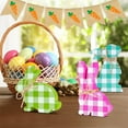 thumbnail image 5 of XGFHYJEH Easter Decoration, 4 PcEaster Bunny Wooden Signs Spring Bunny Wood Table Centerpieces Tiered Tray Decor Freestanding Shape Tabletop Decoration With Jute Rope, 5 of 6