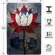 thumbnail image 4 of Letreros de metal con diseño de loto rojo, blanco y azul, decoración de pared de hojalata de 8 x 12 pulgadas, 4 of 8