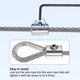 thumbnail image 5 of Uxcell 4-Pack Abrazadera de Cable de Cuerda de Alambre, Agujero de 7mm Clip de Bloqueo de Acero Inoxidable de Un Solo Agujero con Tornillos Hexagonales y Llave, 5 of 7