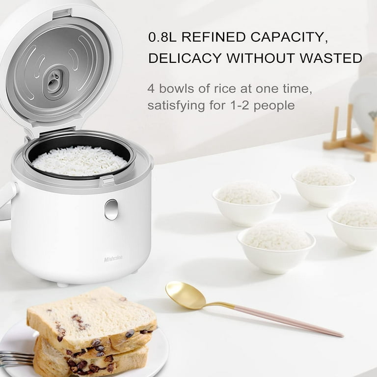 Mini Rice Cooker 3 Cups Uncooked, Non-Stick Small Rice Cooker with