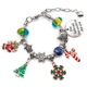 thumbnail image 1 of Pulsera con dije de Papá Noel navideño, hermoso colgante de metal para mujeres, niñas, niños y hombres, 1 of 5