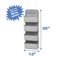 thumbnail image 4 of Delta Children 4 Pocket Over The Door Hanging Organizer - 2 Pack, Easy Storage/Organization Solution - Versatile and Accessible in Any Room in the House, Cool Grey, 4 of 5