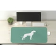 thumbnail image 2 of Dog Lover Computer Mouse Pad, Animal Lover Illustration Simplistic of Dog, Rectangle Non-Slip Rubber Mousepad X-Large, 35" x 15" Gaming Size, Seafoam Grey, by Ambesonne, 2 of 2