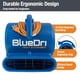 thumbnail image 5 of BlueDri Max Storm 25 1/4 HP, 900 CFM ventilador de aire para restauración de daños por agua, secador de alfombras, piso, uso doméstico y plomería, azul, BD-MS25, grande, 5 of 5