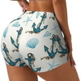 thumbnail image 1 of Balery Anchors And Shells Pantalones cortos de entrenamiento estampados para mujer, sin costuras, ajustados, para gimnasio, yoga, correr, deportes, ejercicio activo, fitness.-Medium, 1 of 8