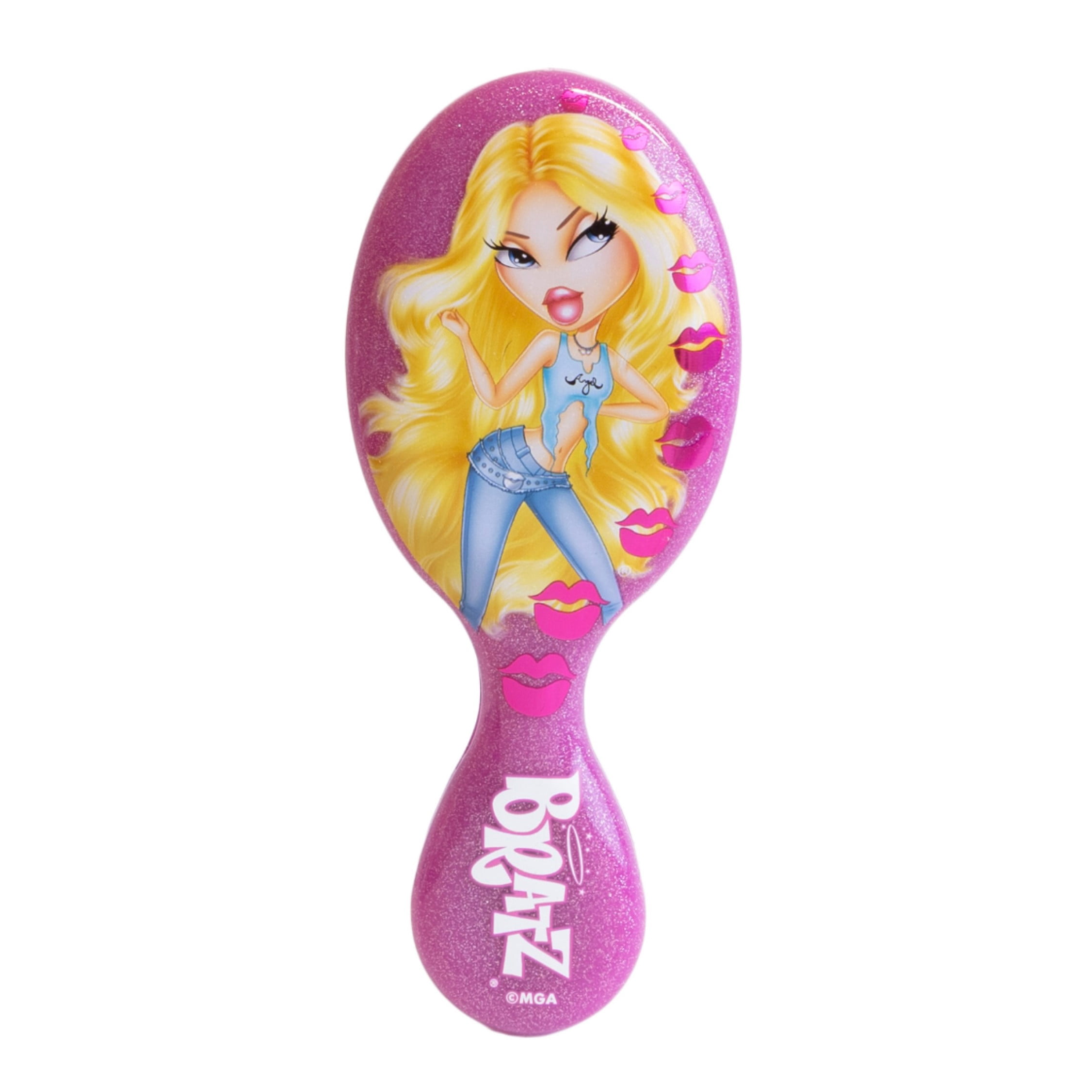 Wet Brush Bratz Cloe Mini Detangler Hairbrush with 4 Bonus Seamless Elastics
