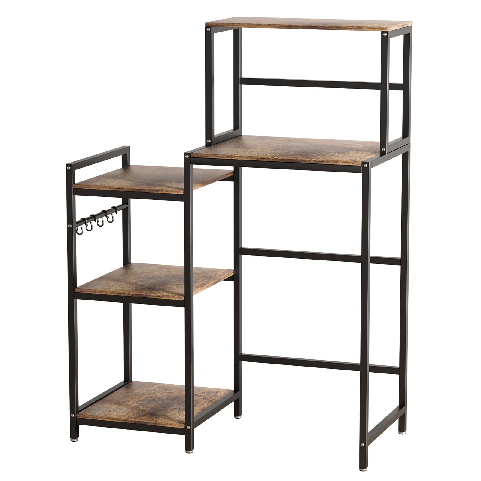 TidBay Kitchen Storage Rack, Mini Fridge Stand with Storage Shelves, 5-Tier Mini Fridge Cabinet Microwave Stand Baker Rack, Utility Storage Shelf for Dorm Kitchen