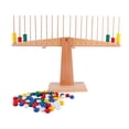 thumbnail image 3 of Balanza de madera para contar, juguetes de matemáticas, juguete para la percepción visual, Montessori Cuentas de arco iris, 3 of 9