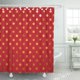thumbnail image 1 of ABPHQTO Cortina de ducha de textura suiza con estampado de lunares de lámina metálica amarilla naranja roja 150x180 cm, 1 of 1