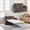 Brown, variant on 56.7" Pull Out Sleeper Loveseat Sofa Bed with a Fold-out Bed Frame, Full Size Mattress and 2 Cup Holders and Storage Armrests