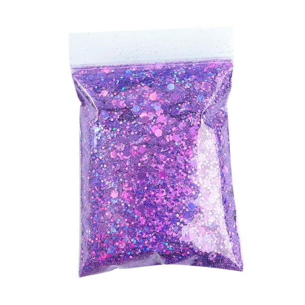 Lentejuelas holográficas iridiscentes para uñas, 50 g, decoración de uñas 3D para arte Púrpura