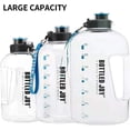 thumbnail image 2 of Botella de agua deportiva (50 oz/85 oz/1 galón) de plástico grande al aire libre tanque de agua camping portátil viaje beber botella de agua de plástico (1 galón/4,1 l, transparente), 2 of 8