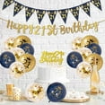 thumbnail image 5 of YANSION Blue Gold 21st Birthday Party Decorations, Happy 21st Birthday Pennant Banner, Metallic Gold Navy Blue Sequin Balloons Number 21 Balloon for Party Birthday Decorations, 5 of 7