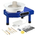 thumbnail image 1 of VEVOR Pottery Wheel, 10in Ceramic Wheel Forming Machine, Adjustable 0-300RPM Speed Manual LCD Panel, Foot Pedal ABS Detachable Basin, Sculpting Tool Apron Accessory Kit for Work Art Craft DIY, 1 of 9